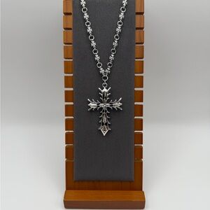 Silver Gothic Cross Necklace